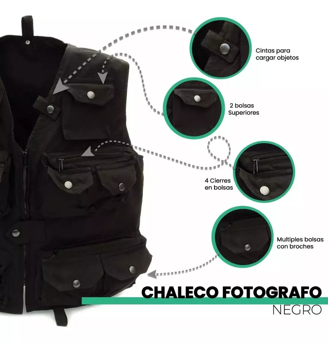 Chaleco tipo Reportero